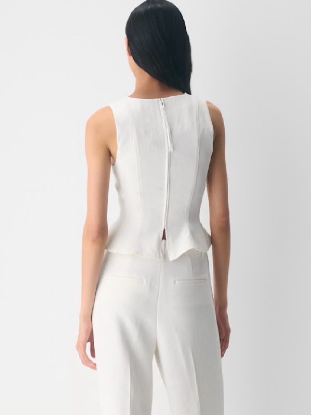 Aritzia Rhodora White Linen Bustier Top - Picture 3 of 6